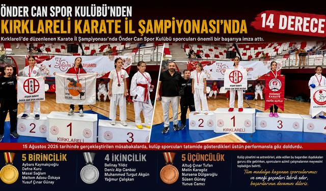 Önder Can Spor Kulübü’nden İl Şampiyonası’nda 14 derece