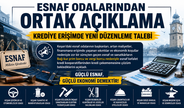 Esnaf odalarından ortak açıklama
