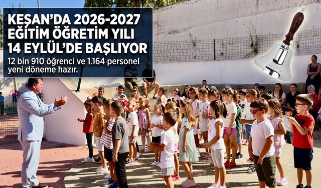 Keşan’da 2026-2027 eğitim öğretim yılı 14 Eylül’de başlıyor