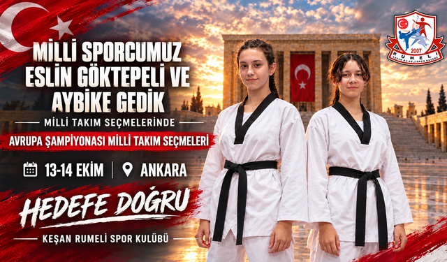 Eslin  ve Aybike  milli takım seçmelerine katılacak