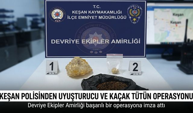 Keşan'da  operasyon: 2 şüpheli yakalandı