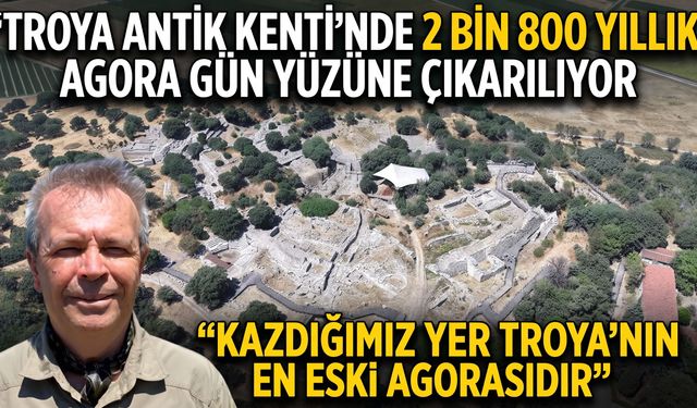 Troya Antik Kenti'nde agora gün yüzüne çıkarılıyor