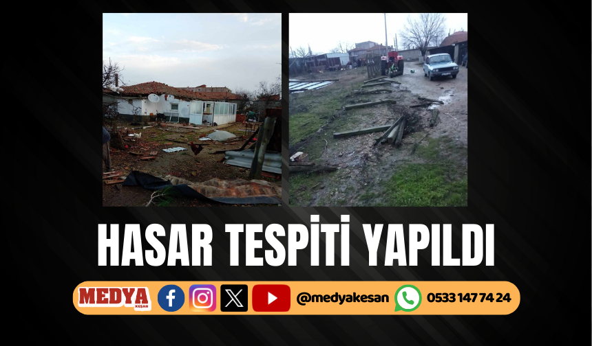 Sarıcaali ve Balabancık köylerinde hasar tespiti yapıldı