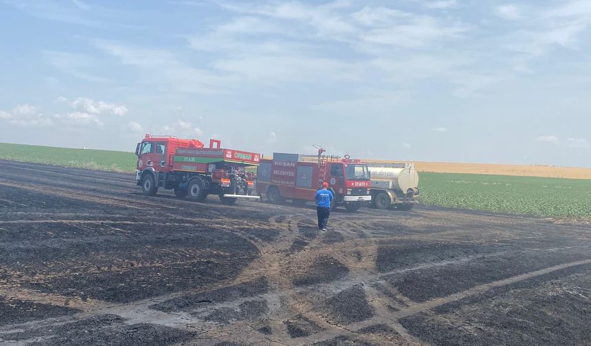 Boztepe Köyü’nde buğday yangını