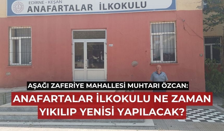 Fahrettin Özcan, Anafartalar İlkokulu'nu sordu