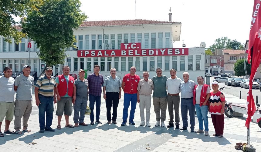 Eski belediye başkanlarından İpsala’daki işçilere destek
