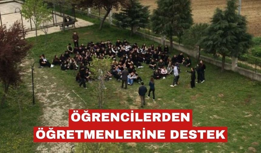 Öğrencilerinden öğretmenlerine destek