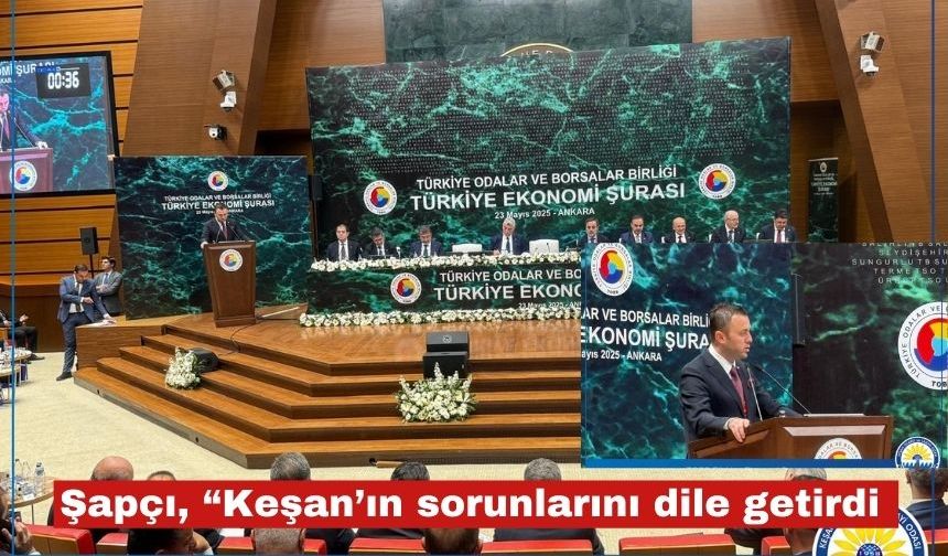 İsmail Şapçı, Ekonomi Şurasında Keşan'ı konuştu