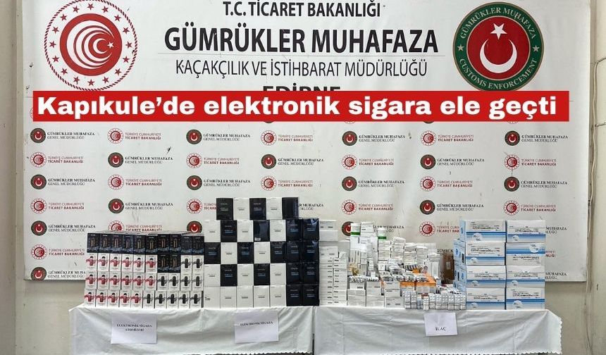 TIR'da elektronik sigara ile ilaç ele geçirildi