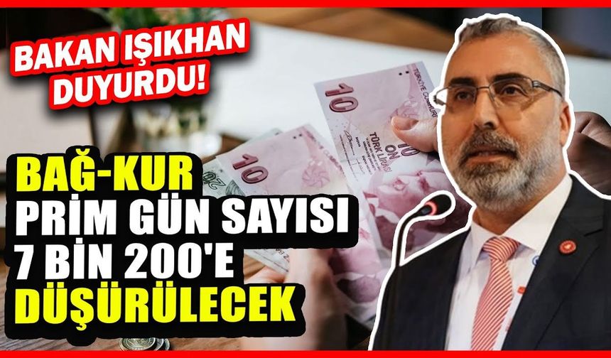BAĞ-KUR prim sayısı 7200'e düşürülecek!