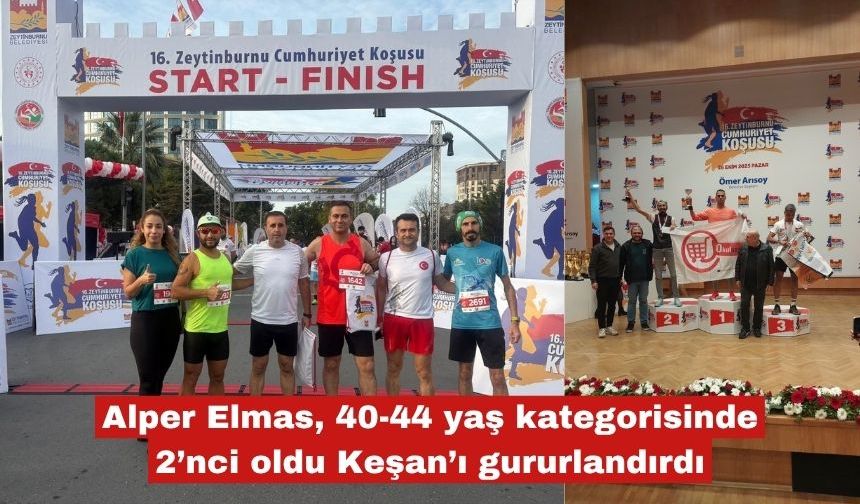 Alper Elmas, 2’nci oldu Keşan’ı gururlandırdı