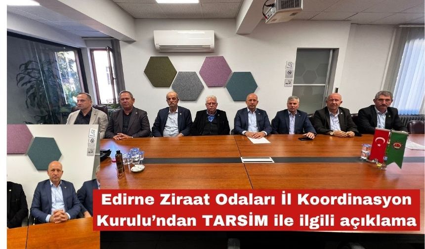 Ziraat Odalarından TARSİM ile ilgili açıklama