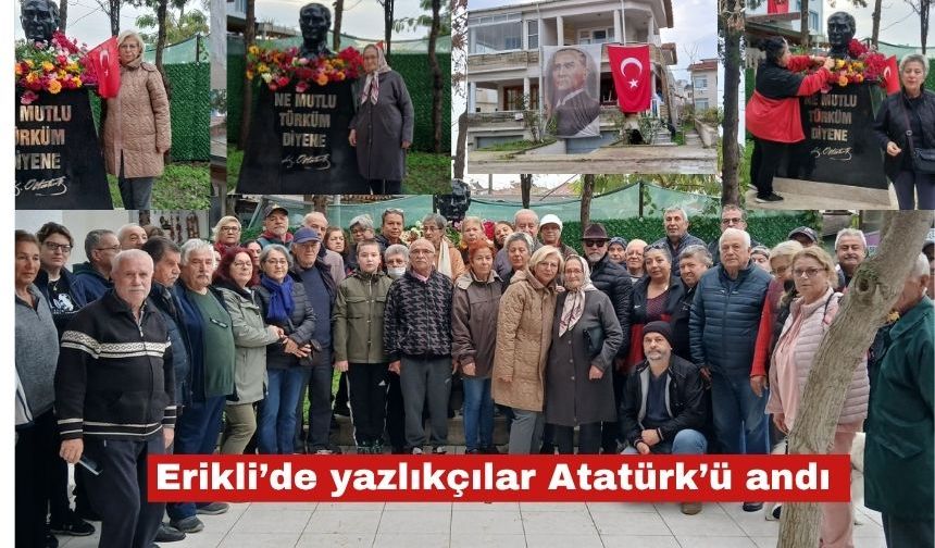 Erikli’de yazlıkçılar Atatürk’ü andı