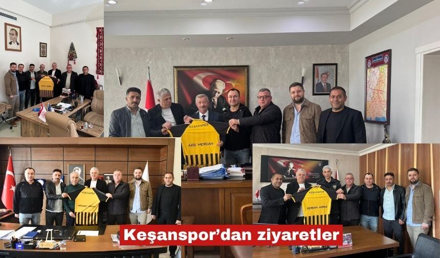Keşanspor yönetimi, Mercan, Özcan, Aprak ve Çimen’i ziyaret etti