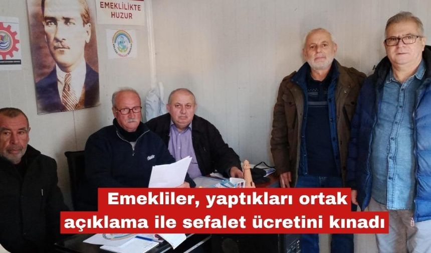 Yaptıkları ortak açıklama ile sefalet ücretini kınadı