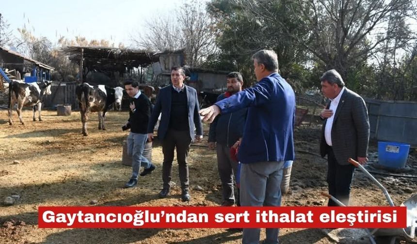 Gaytancıoğlu’ndan sert ithalat eleştirisi