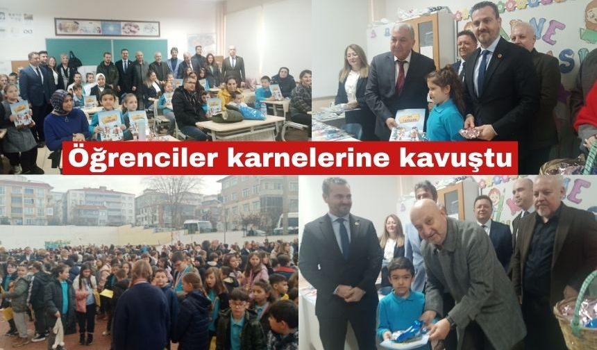 Keşan'da Öğrenciler karnelerine kavuştu
