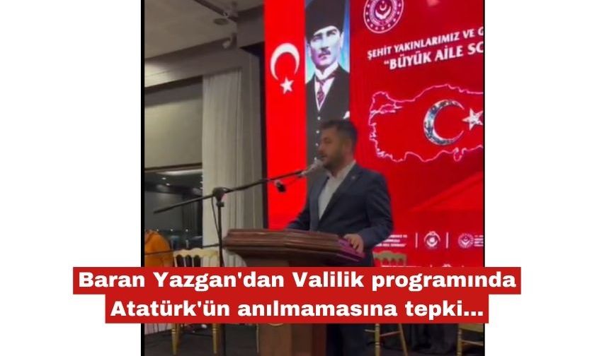 Valilik programında Atatürk'ün anılmamasına tepki...