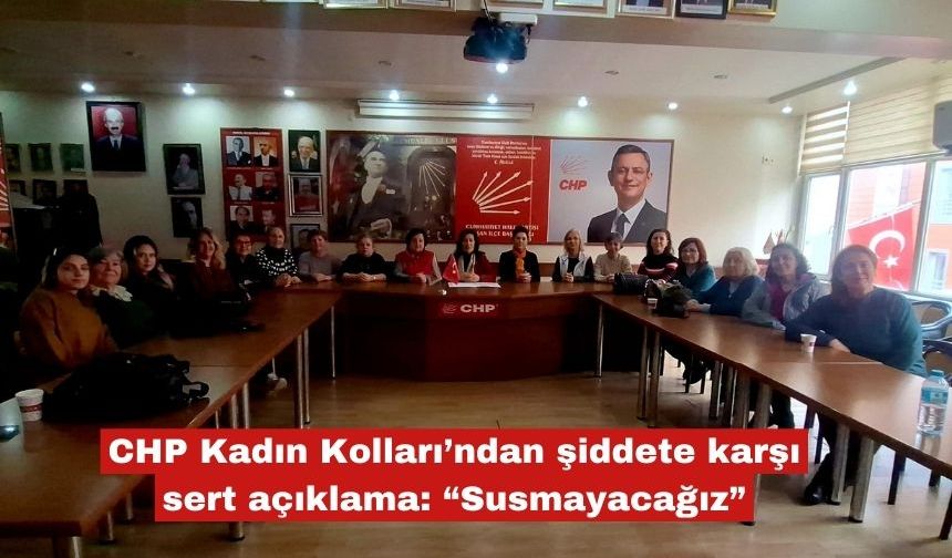CHP Kadın Kolları’ndan şiddete karşı sert açıklama