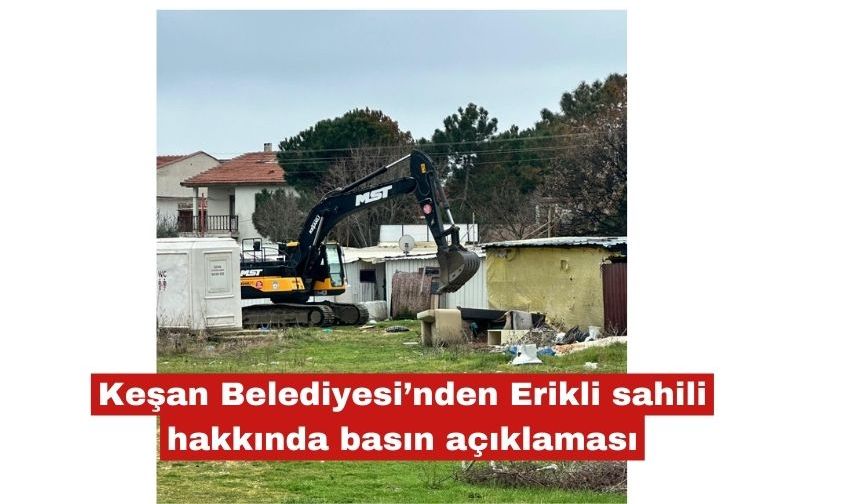 Belediyeden Erikli sahili hakkında basın açıklaması