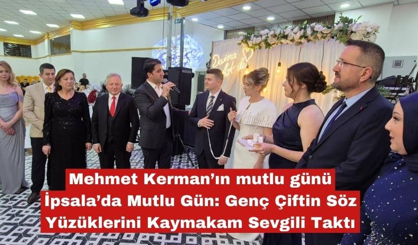 Erman ve Dilara'nın söz yüzüklerini Ömer Sevgili taktı