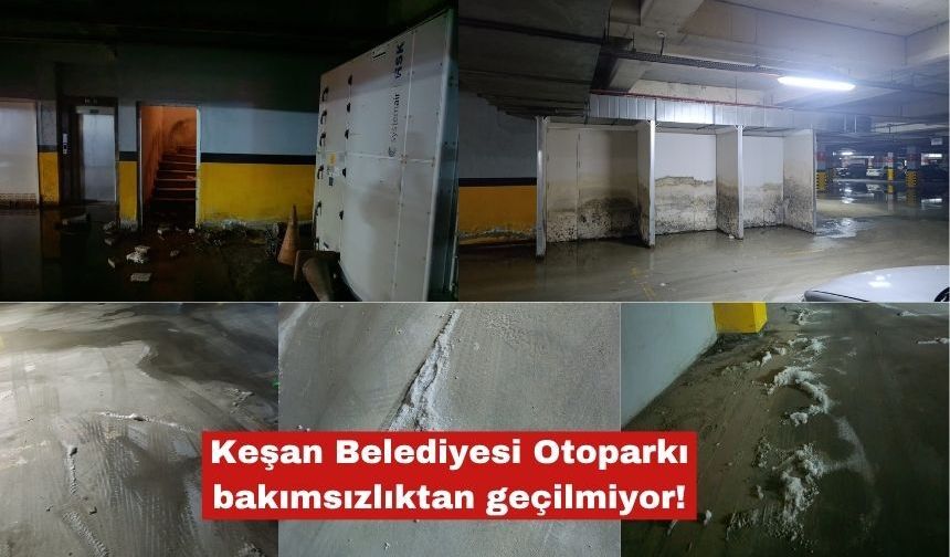 Keşan Belediyesi Otoparkı bakımsızlıktan geçilmiyor!