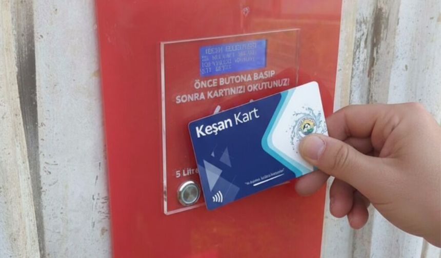 Keşan’da hayır çeşmelerinde kartlı sisteme geçiş tamamlandı