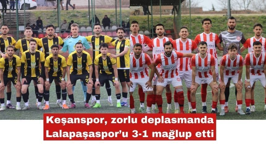 Keşanspor zorlu maçtan galibiyet ile ayrıldı:1-3