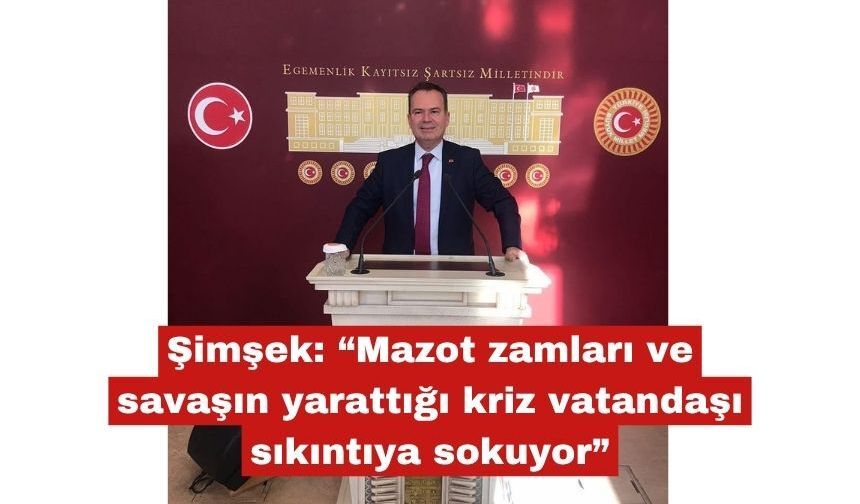 Şimşek: “Kriz vatandaşı sıkıntıya sokuyor”