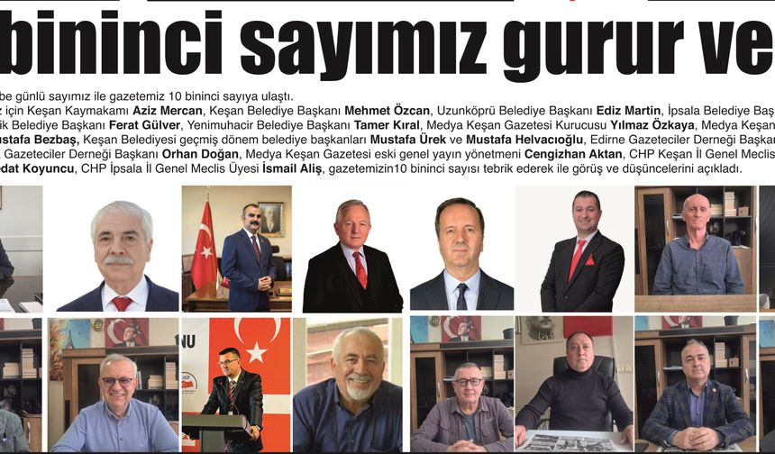 10 Bininci sayımız gurur verdi