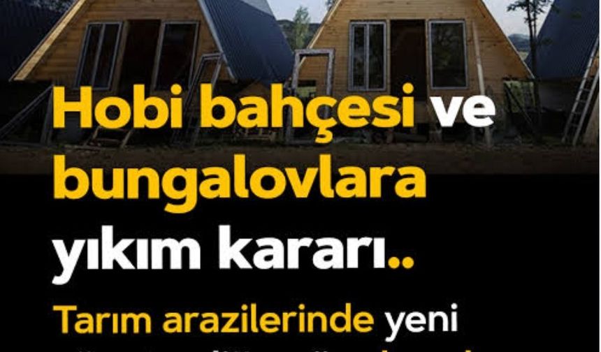 Tarım arazilerinde kaçak yapı devri kapandı