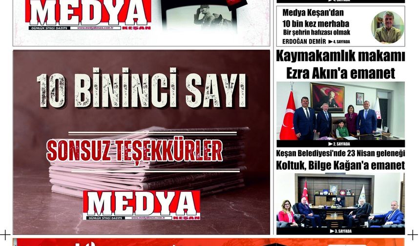 Medya Keşan 10.000 sayısında
