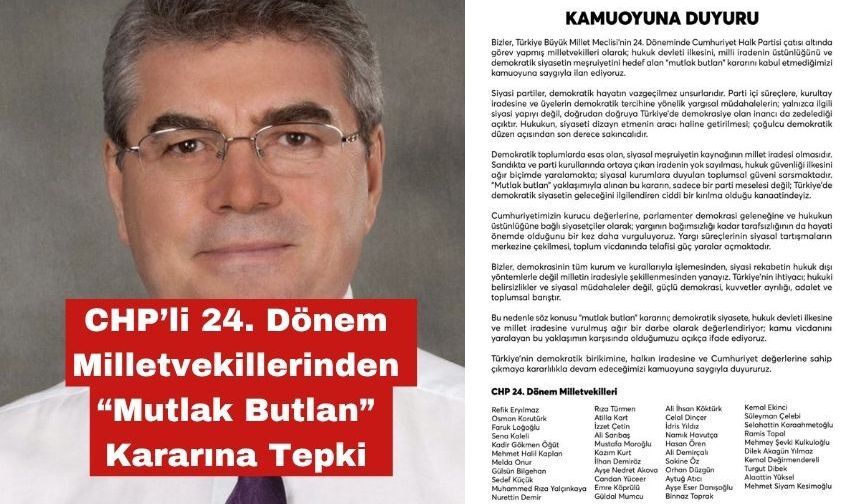 CHP'^li vekillerden “Mutlak Butlan” Kararına Tepki