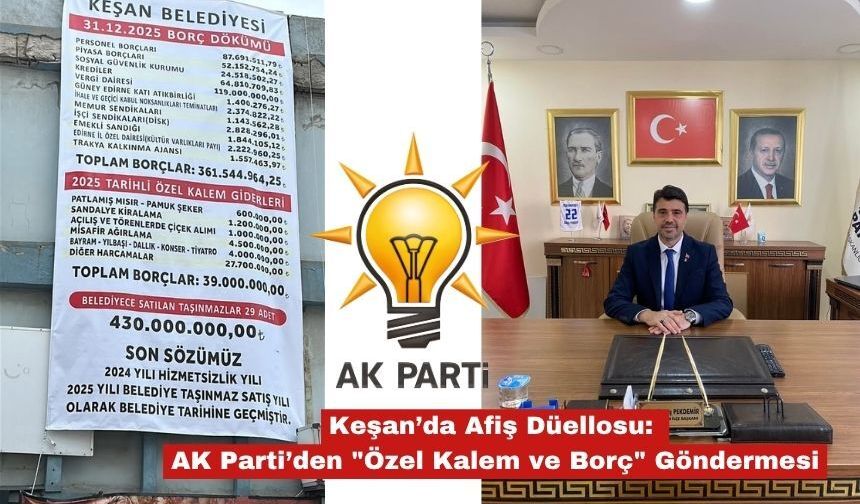 Keşan’da Afiş Düellosu: AK Parti’den afişli gönderme