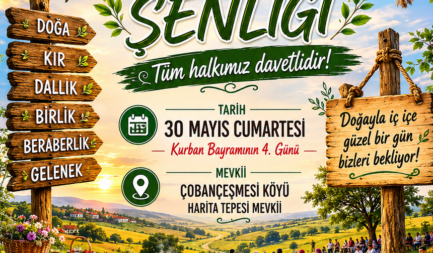Çobançeşmesi Köyü’nde ilk “dallık şenliği” heyecanı