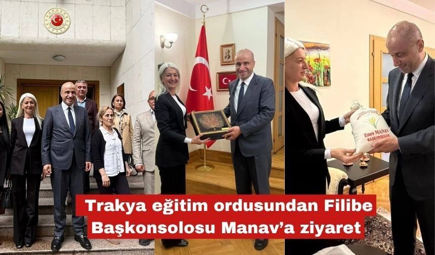 Trakya eğitim ordusundan Filibe Başkonsolosu Manav’a ziyaret