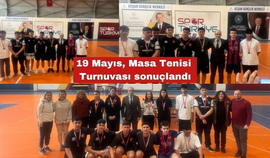 19 Mayıs, Masa Tenisi Turnuvası sonuçlandı