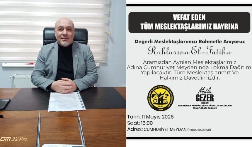 Keşanlı kuaför esnafından ahde vefa