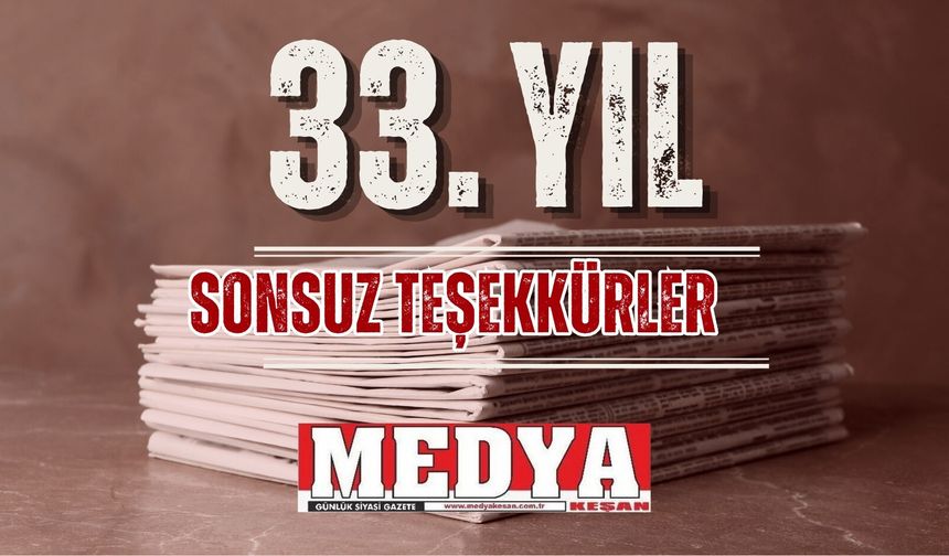 Gazetemiz 33 yaşında