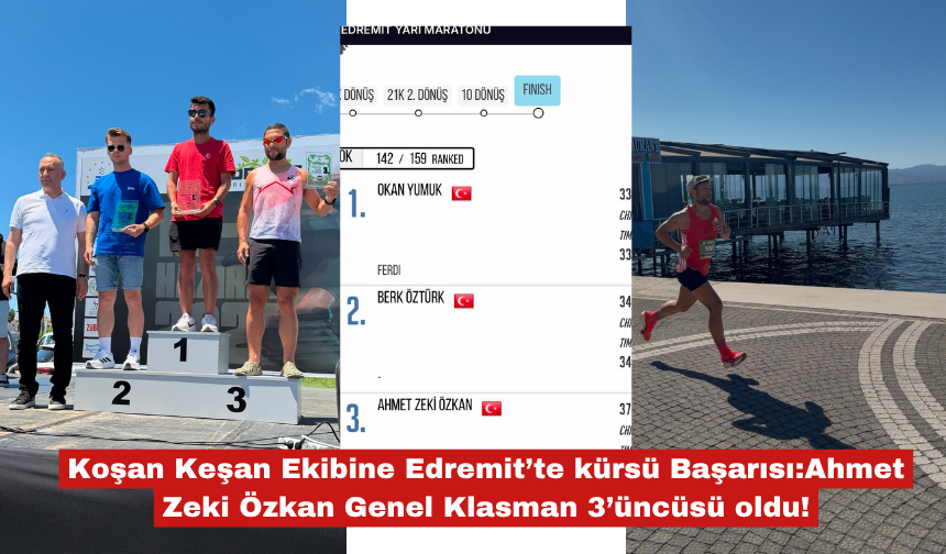 Koşan Keşan Ekibine Edremit’te kürsü Başarısı