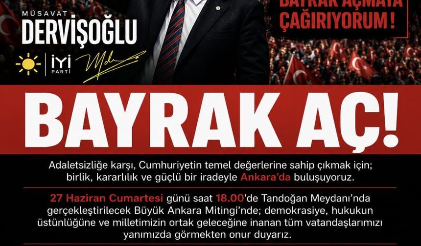 Şahin’den “Büyük Ankara Mitingi”ne Davet