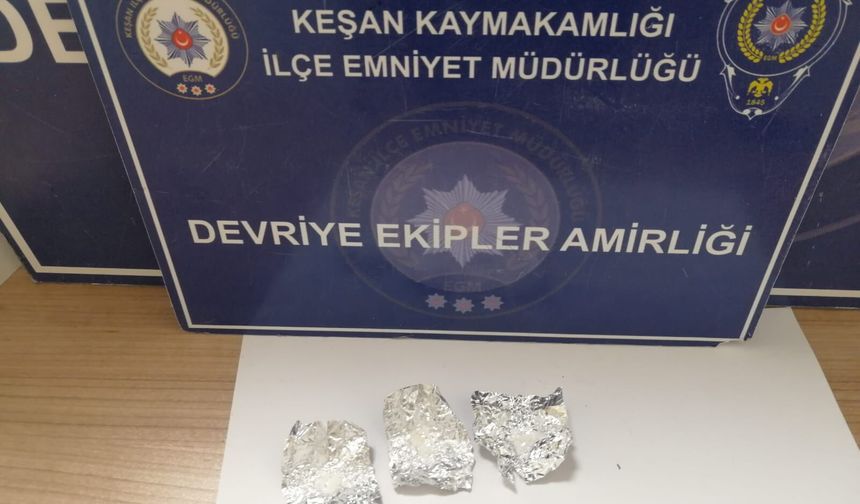 Keşan’da gece yarısı narkotik kıskacı