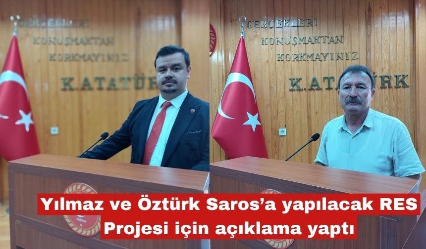 Öztürk ve Yılmaz RES Projesi için açıklama yaptı