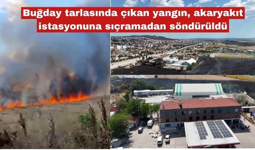 Yangın, akaryakıt istasyonuna sıçramadan söndürüldü