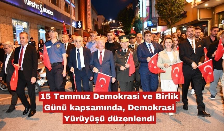 Keşan'da 15 Temmuz Demokrasi Yürüyüşü düzenlendi