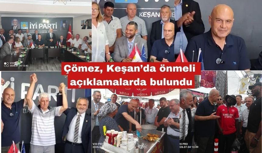 Turan Çömez Keşan'da esnaf ve vatandaşla buluştu