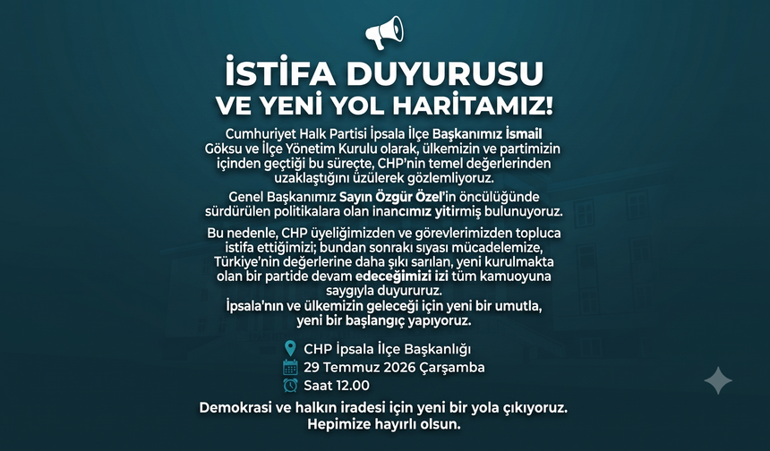 CHP İpsala’da toplu istifa yarın gerçekleşecek
