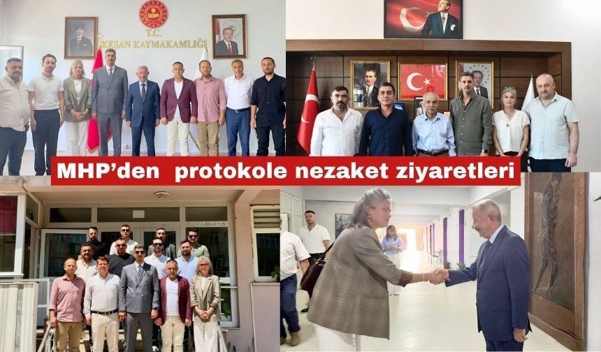 MHP Keşan İlçe Yönetiminden protokole nezaket ziyaretleri