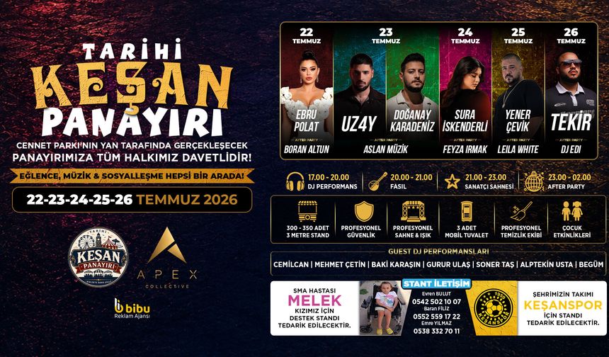 Tarihi Keşan Panayırı 2026 başlıyor