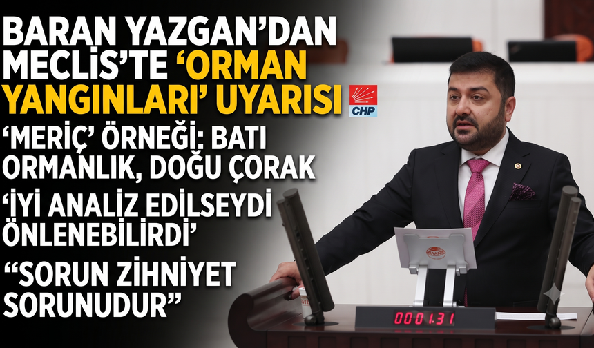Baran Yazgan’dan Meclis’te ‘orman yangınları’ uyarısı